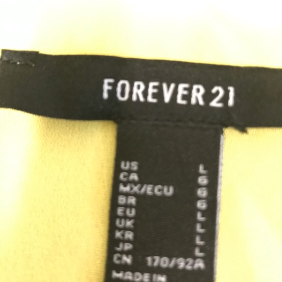 Bright yellow Long Sleeve Sheer Blouse - Picture 4 of 4